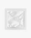 Glossy Square Sachet Mockup
