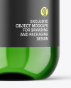Green Plastic Bottle with Pump Mockup