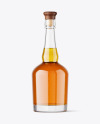 Clear Glass Whiskey Bottle Mockup