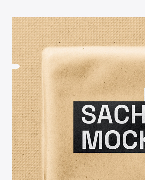 Kraft Square Sachet Mockup