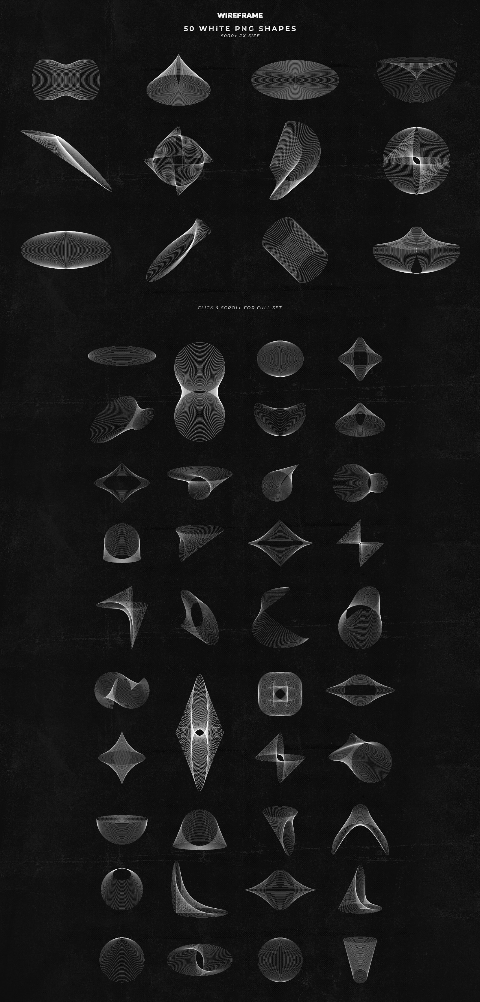 50 Wireframe Shapes Vol.3