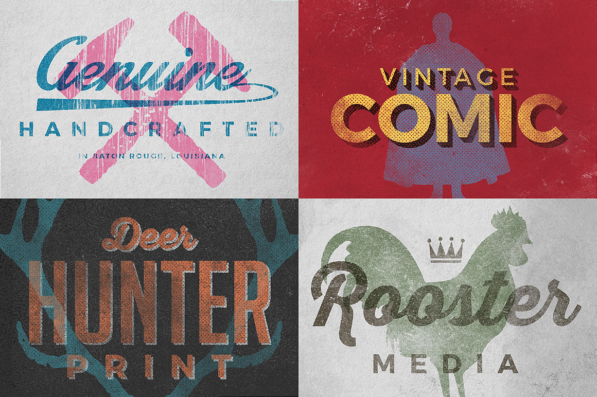 Vintage Letterpress Texture Effects