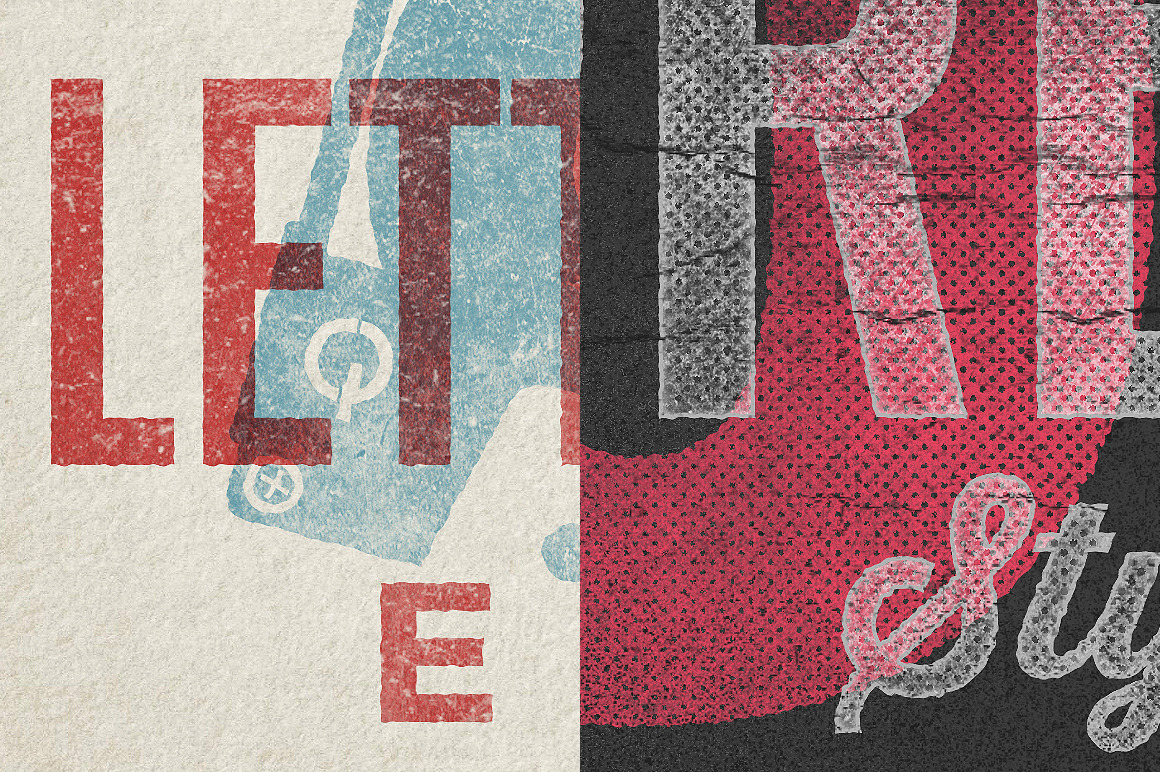 Vintage Letterpress Texture Effects