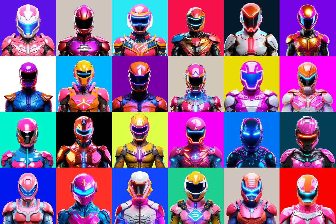 125 Animoji Style Avatars - Super Sentai