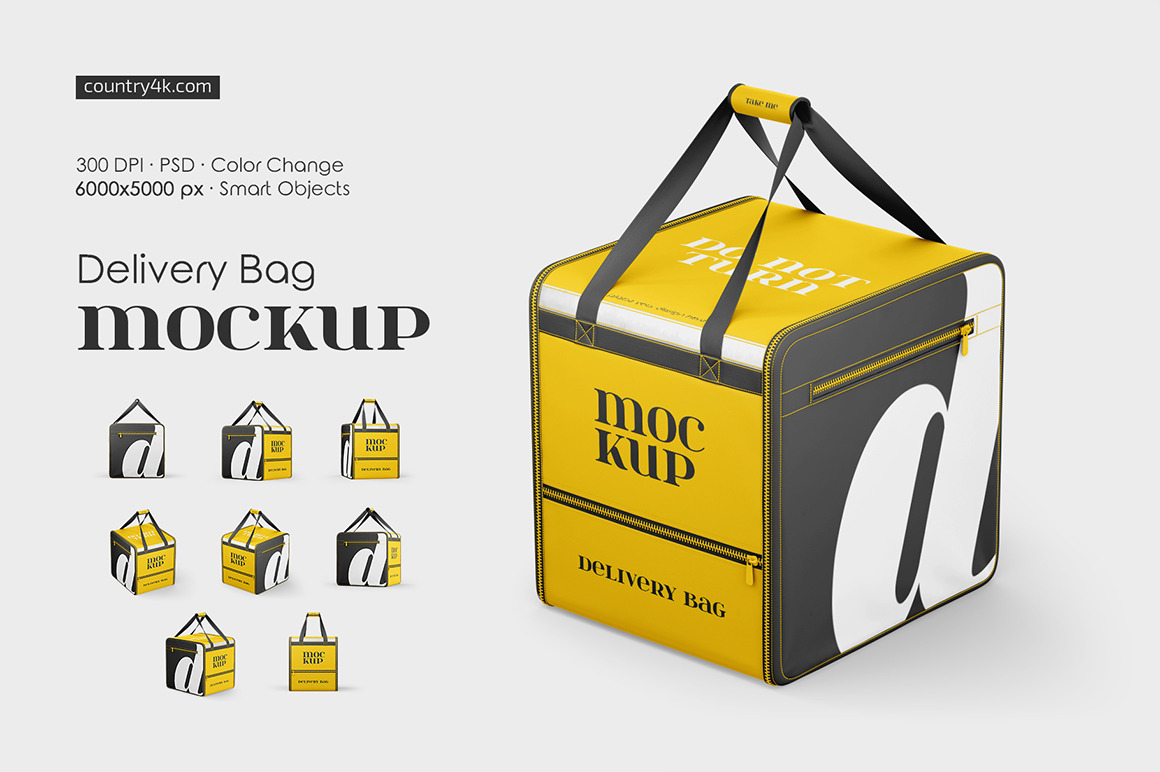 Delivery Bag Mockup Set Delivery Bag Mockup Set