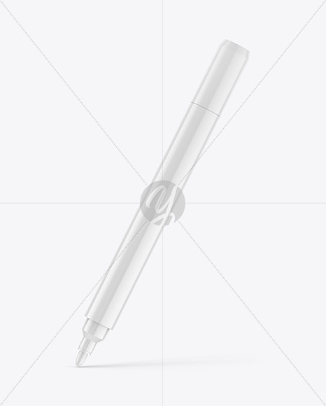 Opened Glossy Permanent Marker Mockup