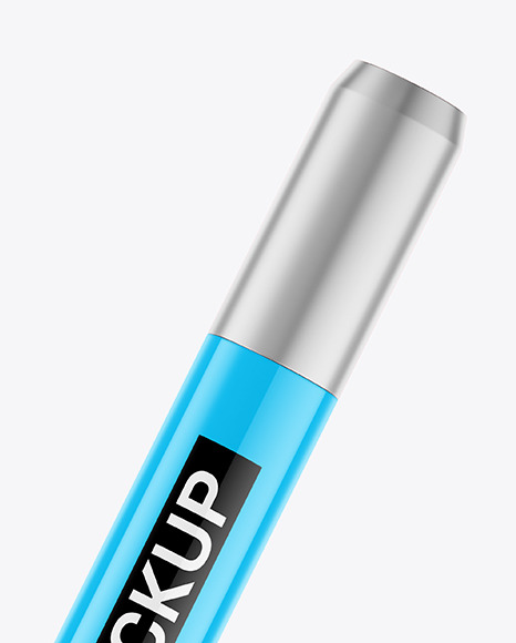 Opened Glossy Permanent Marker Mockup