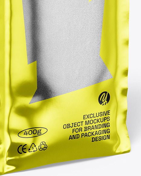 Metallic Food Bag Mockup