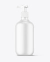 Matte Plastic Bottle with Pump Mockup