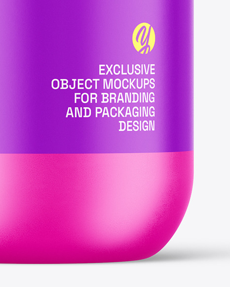 Matte Plastic Bottle with Pump Mockup