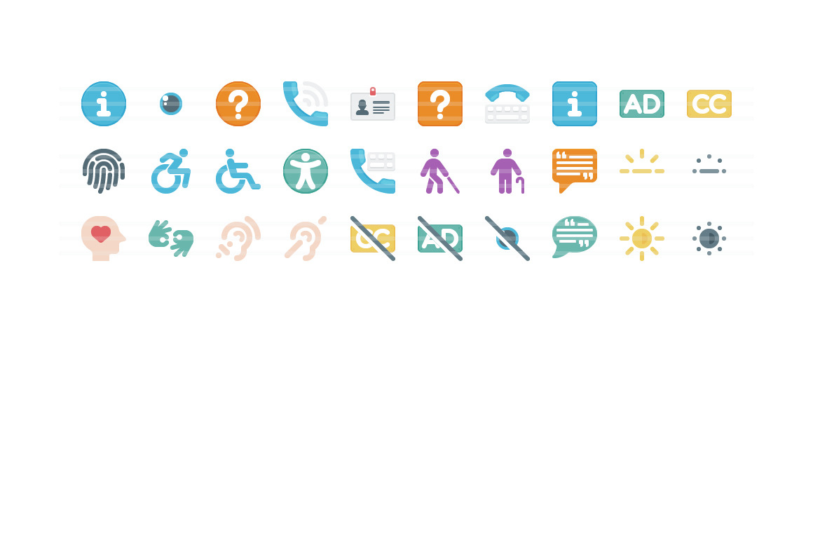 Perfico: Accessbility icon set Perfico: Accessbility icon set