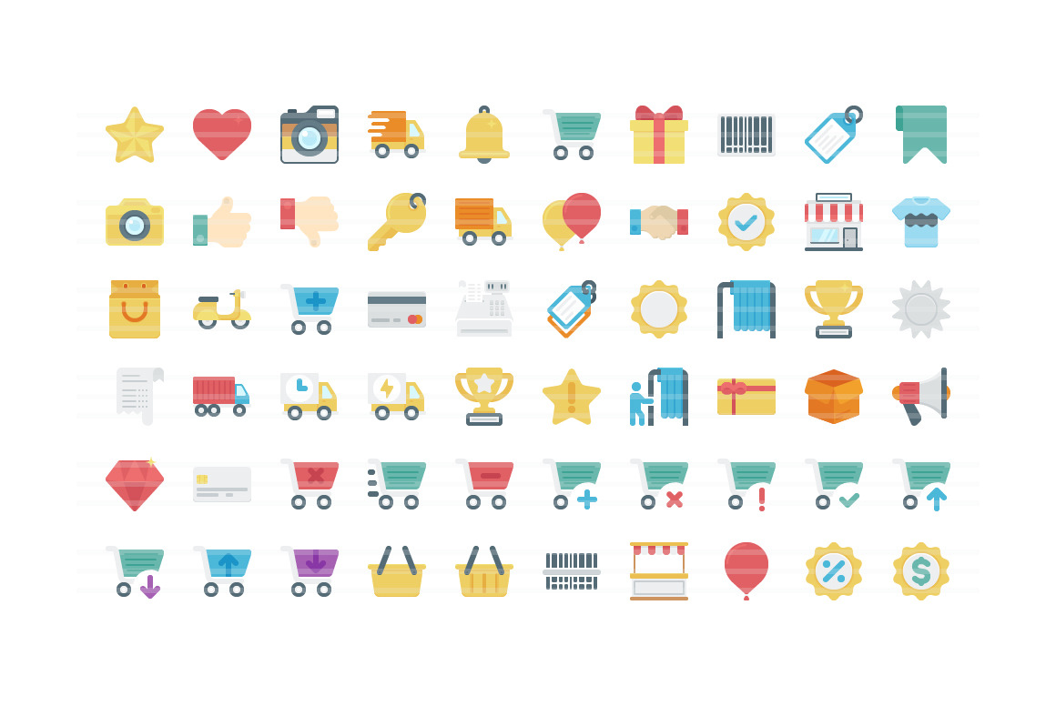 Perfico: Shopping icon set Perfico: Shopping icon set