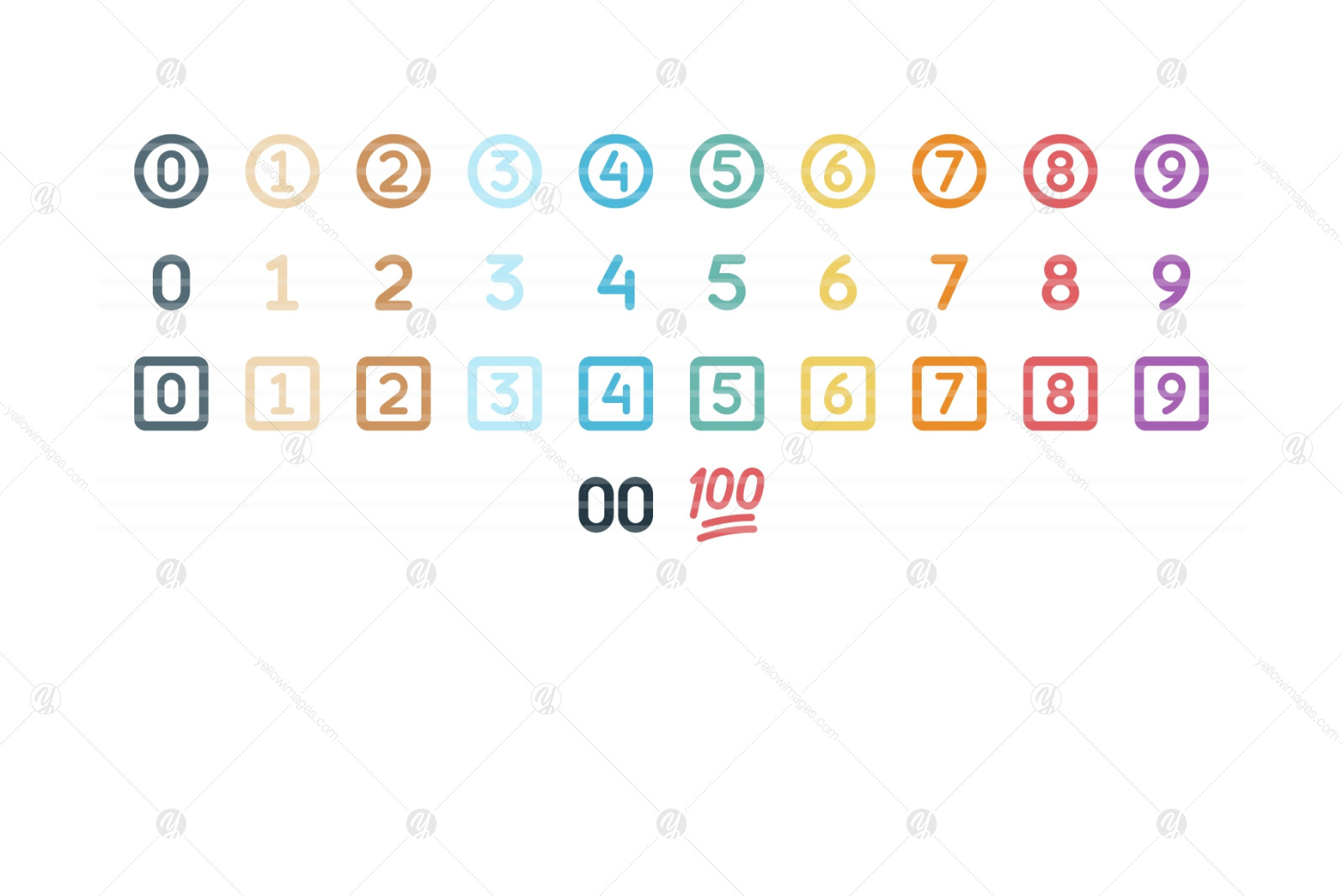 Perfico: Numbers icon set