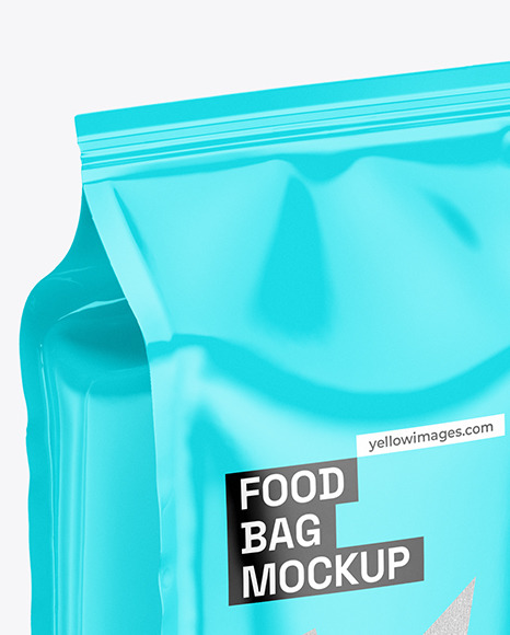 Glossy Food Bag Mockup