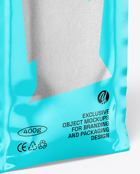 Glossy Food Bag Mockup