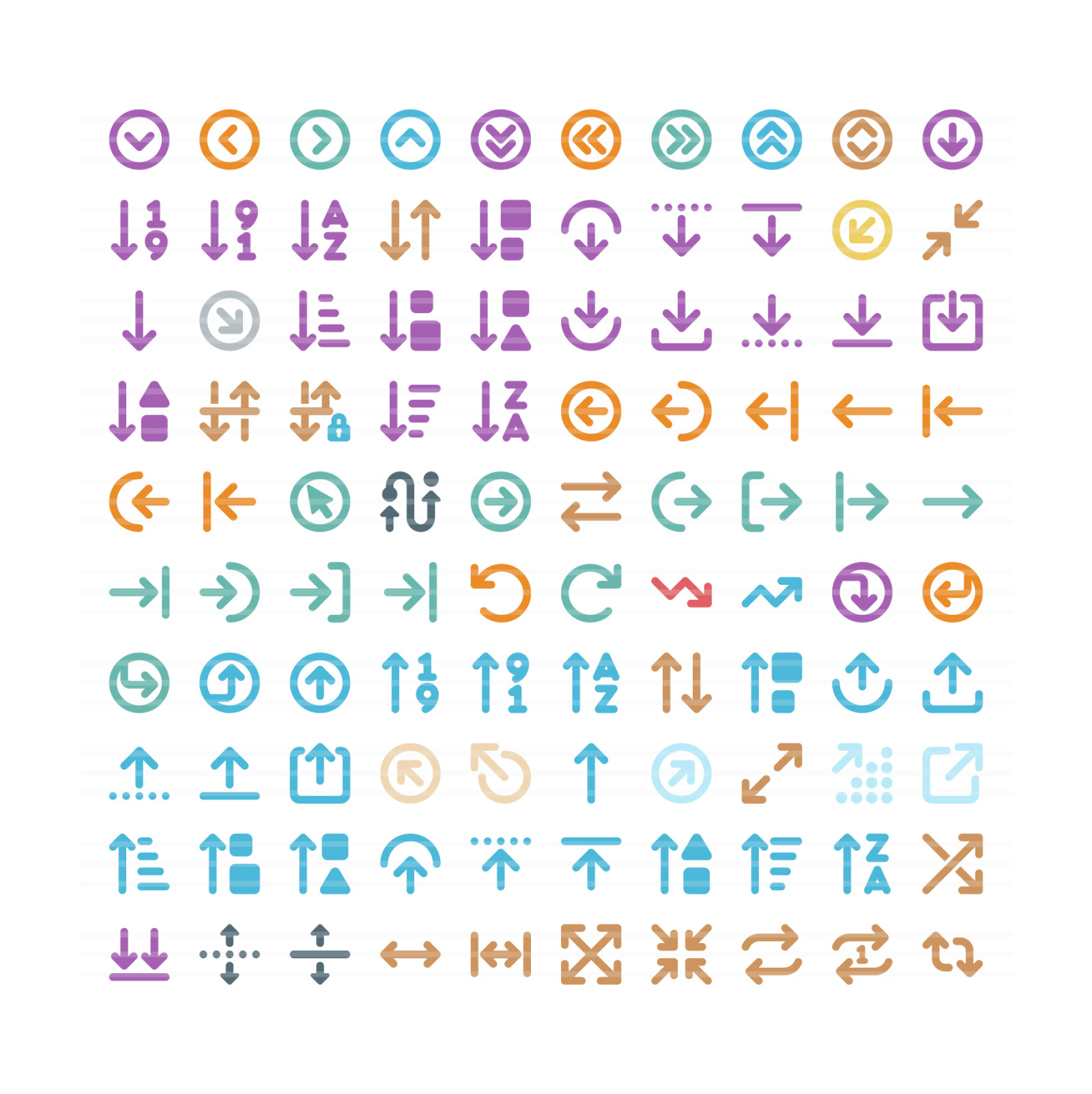 Perfico: Arrows icon set Perfico: Arrows icon set