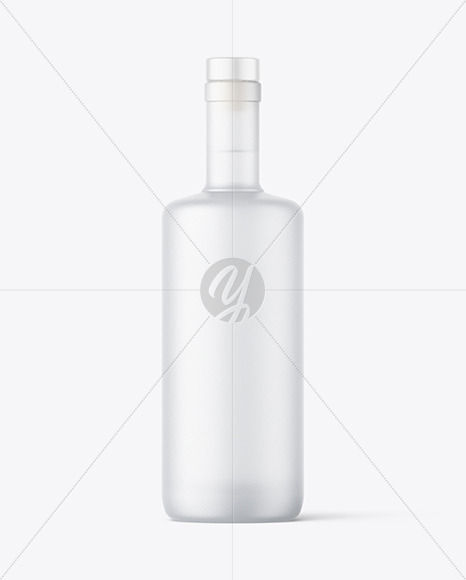 Frosted Glass Vodka Bottle Mockup Frosted Glass Vodka Bottle Mockup