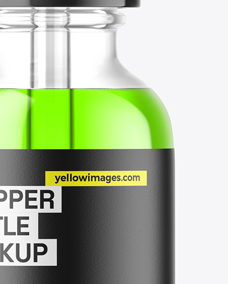 Clear Glass Dropper Bottle Mockup