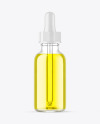 Clear Glass Dropper Bottle with Oil Mockup