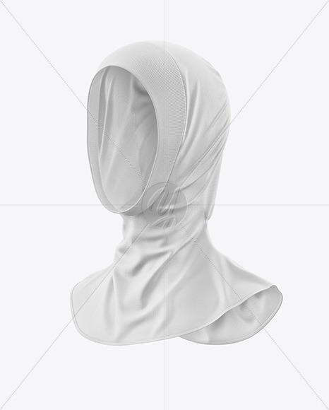 Women's Sport Hijab Mockup - Front Half Side View