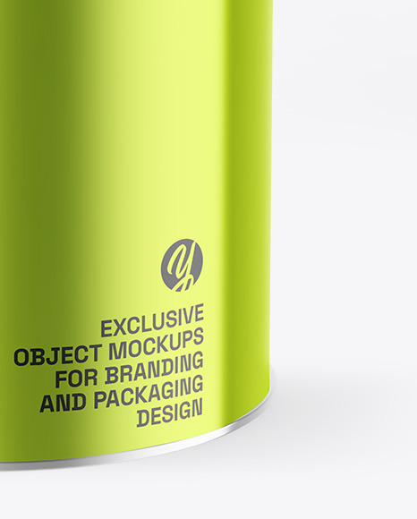 Metallic Tin Can Mockup