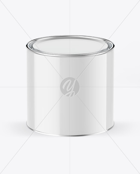 Glossy Tin Can Mockup