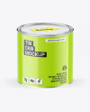 Glossy Tin Can Mockup