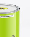 Glossy Tin Can Mockup