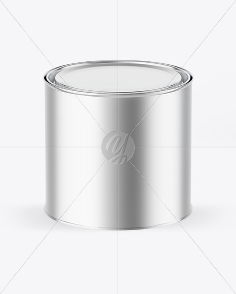 Matte Metallic Tin Can Mockup