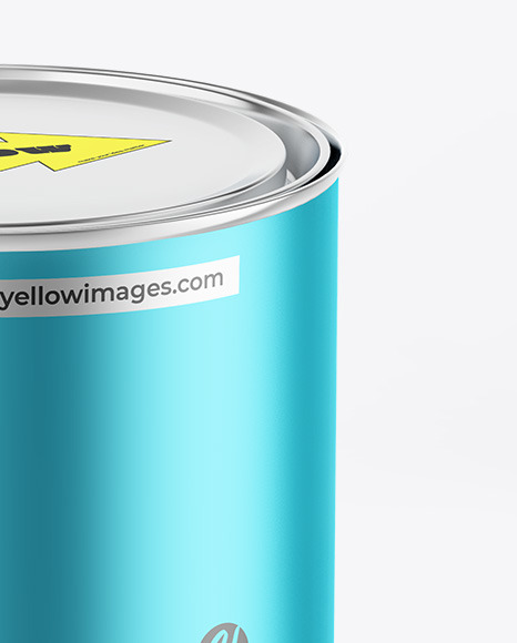 Matte Metallic Tin Can Mockup