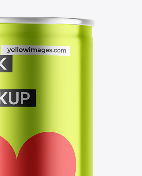 Metallic Drink Can Mockup