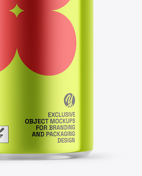 Metallic Drink Can Mockup