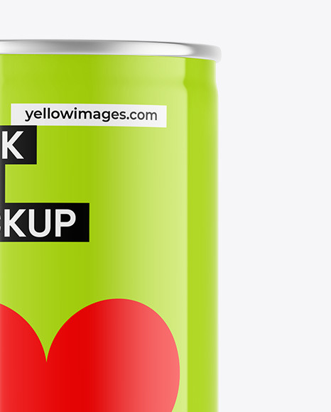 Glossy Drink Can Mockup