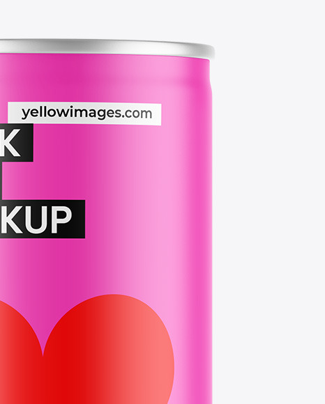 Matte Drink Can Mockup