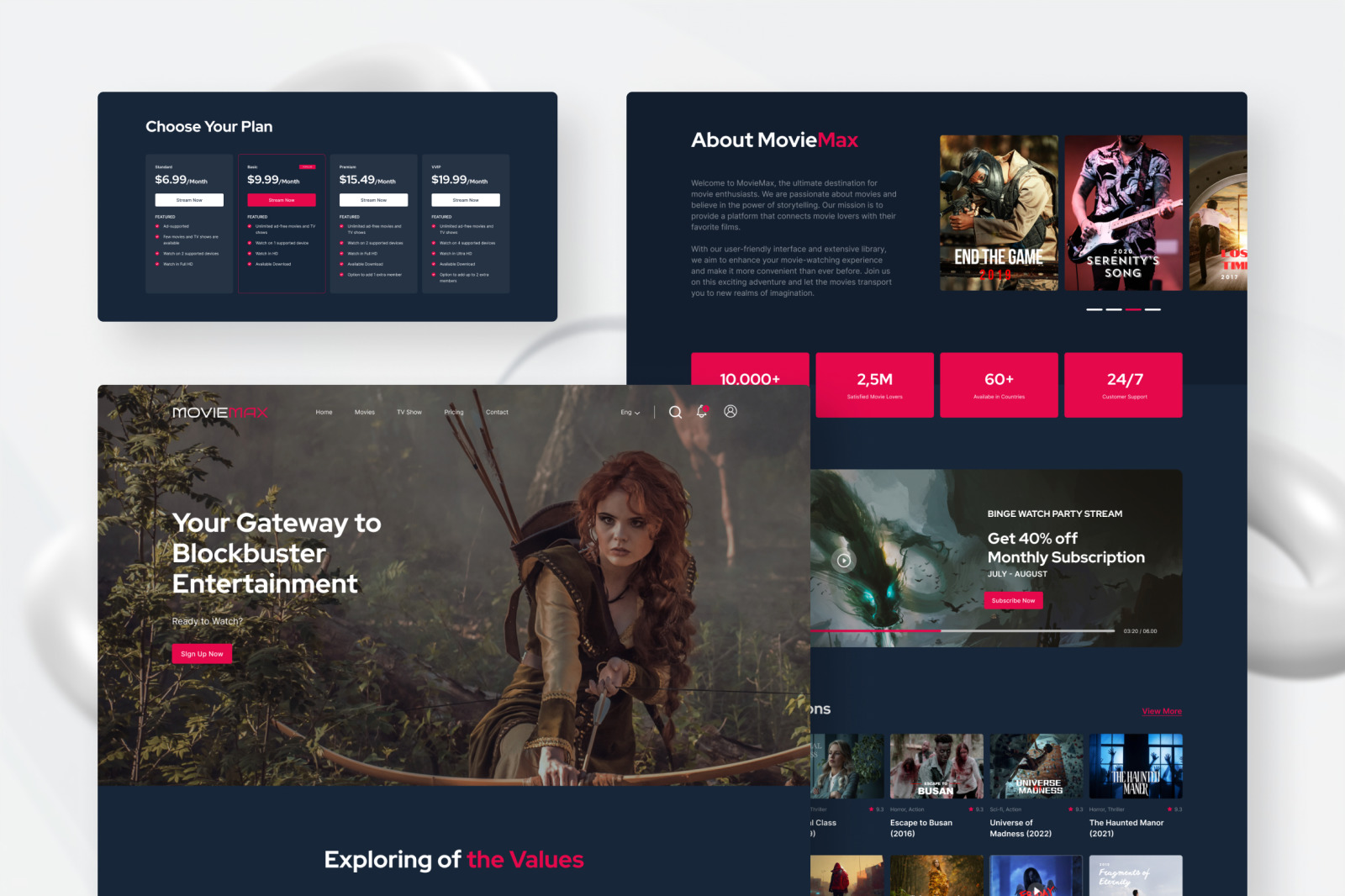 MovieMax - Movies &amp; TV Shows Streaming Website UI Figma Template