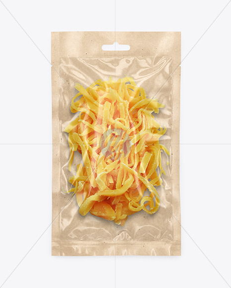 Kraft Package with Dried Squid Mockup