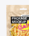 Kraft Package with Dried Squid Mockup