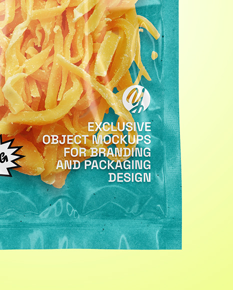 Kraft Package with Dried Squid Mockup