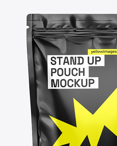 Glossy Stand Up Pouch Mockup