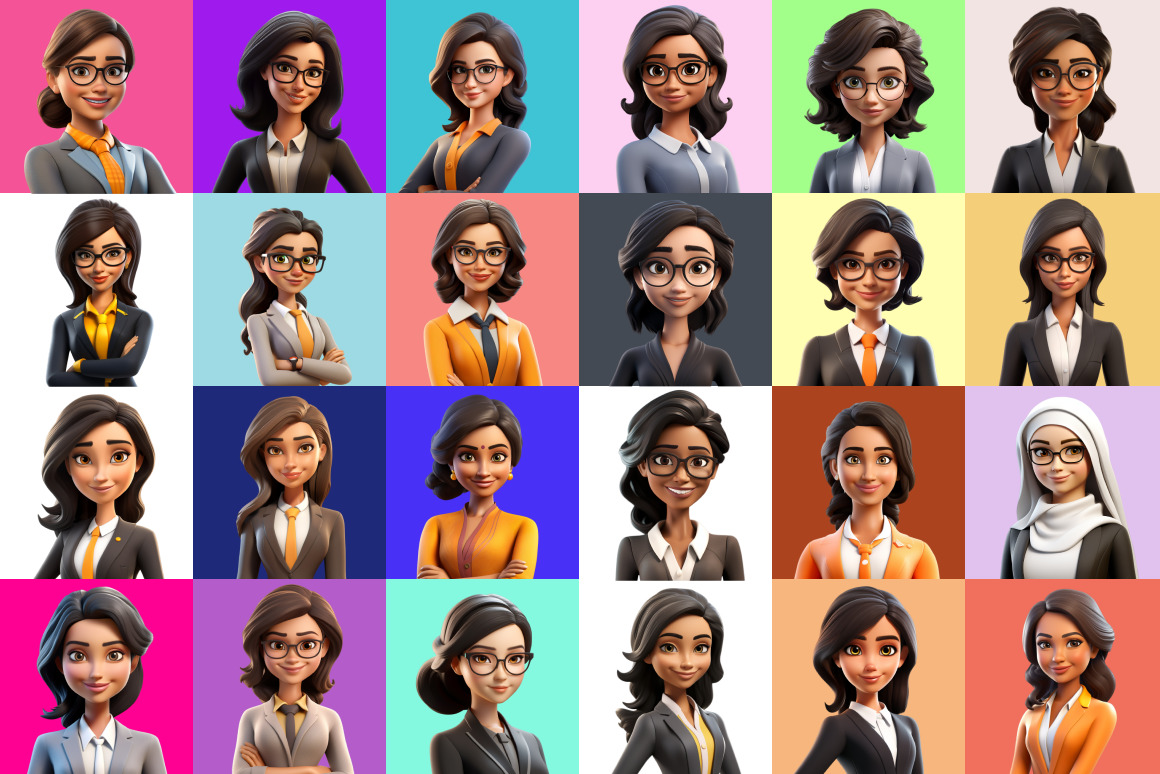 125 Animoji Style - Businesswoman 125 Animoji Style - Businesswoman