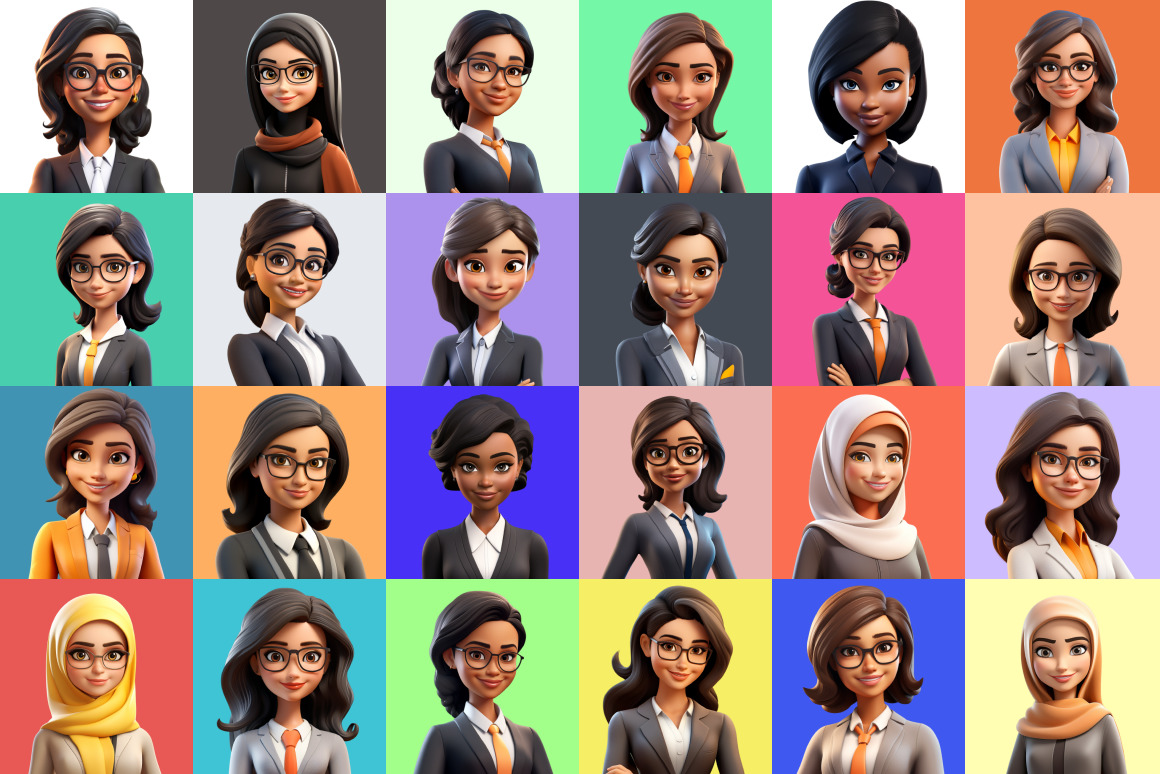 125 Animoji Style - Businesswoman 125 Animoji Style - Businesswoman