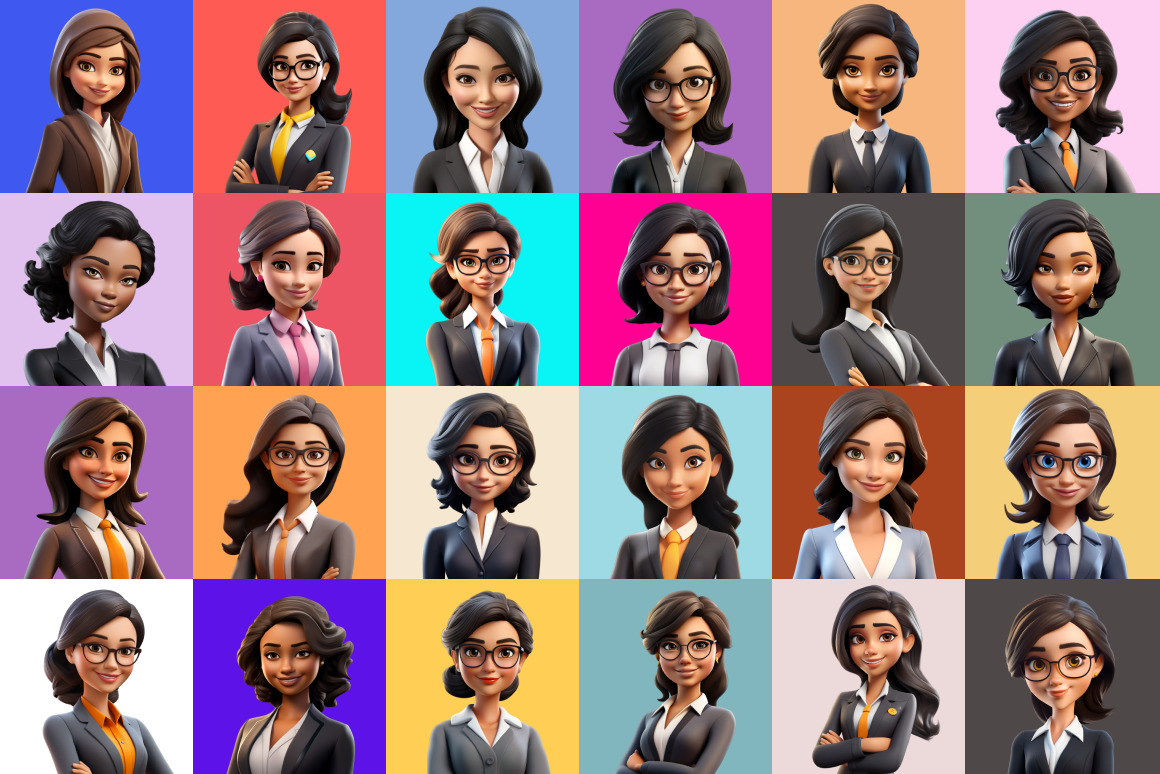 125 Animoji Style - Businesswoman 125 Animoji Style - Businesswoman