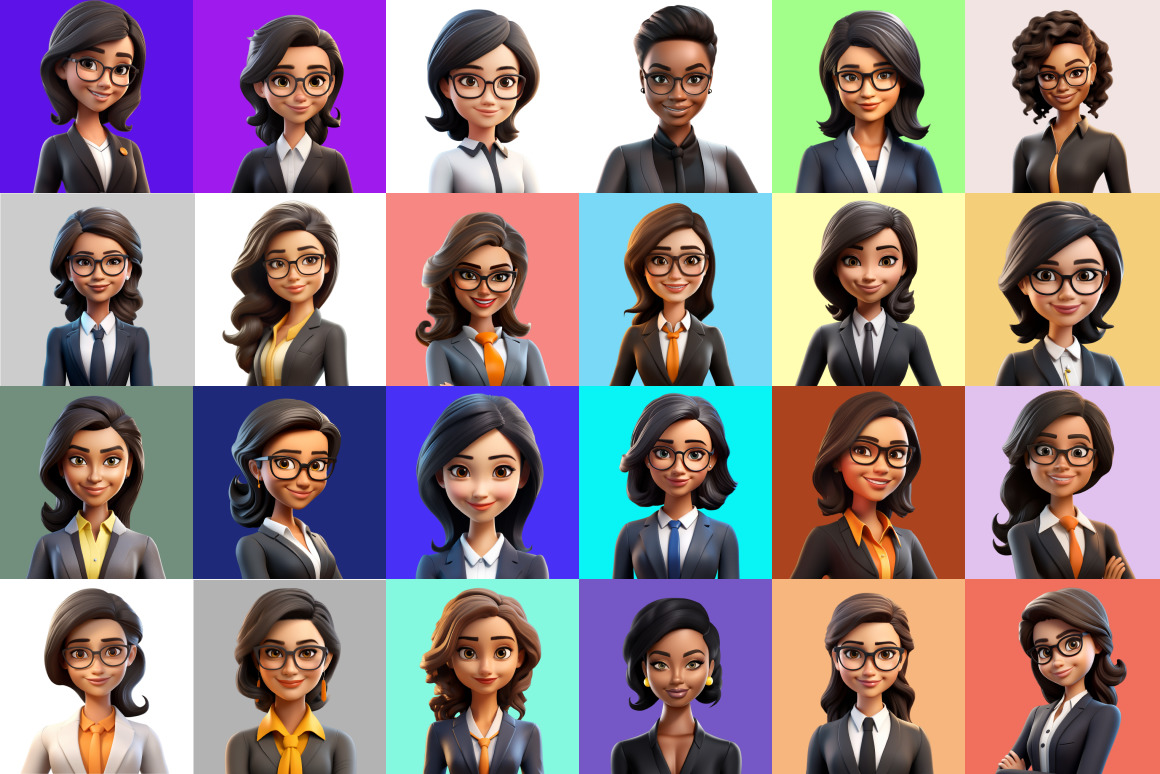 125 Animoji Style - Businesswoman 125 Animoji Style - Businesswoman