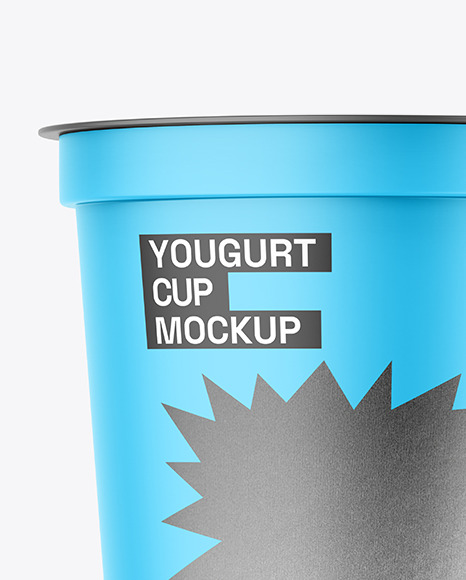 Matte Yougurt Cup Mockup