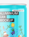 Aluminium Drink Can With Glossy Finish Mockup