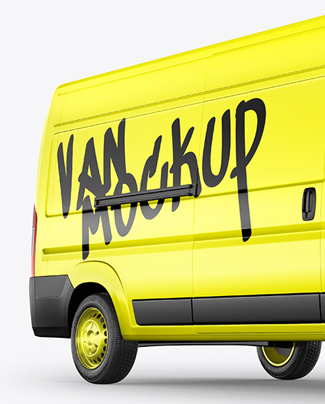 Panel Van Mockup - Half Side View