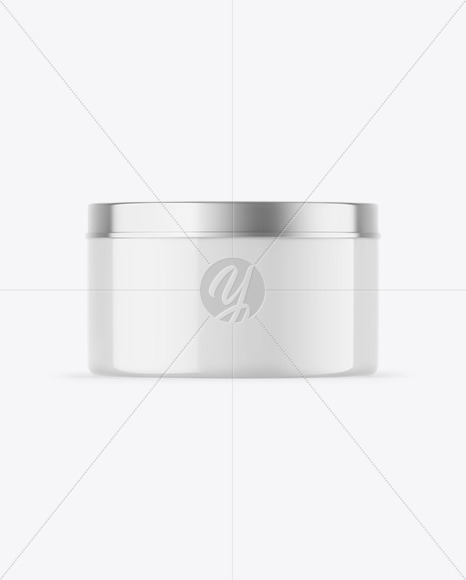 Glossy Tin Can Mockup