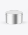 Matte Metallic Tin Can Mockup