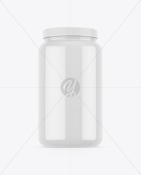 Glossy Plastic Jar Mockup