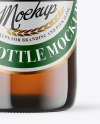 Amber Glass Beer Bottle Mockup